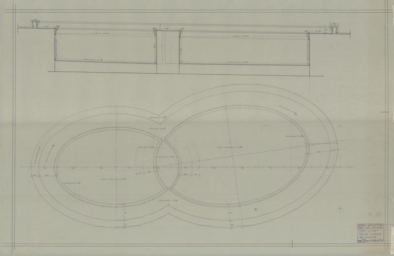 Stella Solaris II - Piscina - Pianta e sezione della muretta