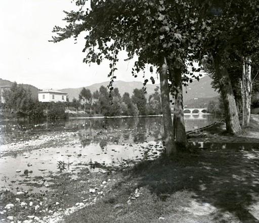 Chiavari. Entella. Veduta con il ponte di Dante (taglio)