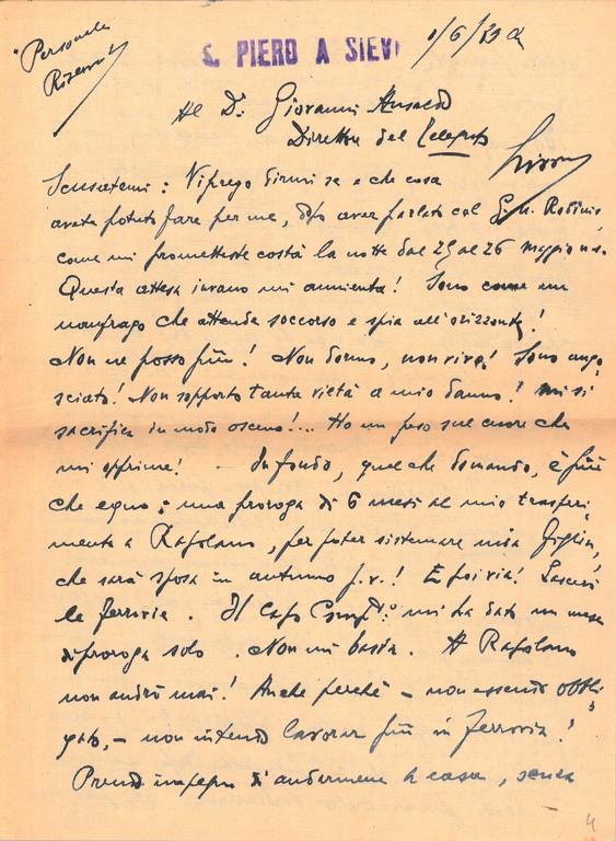 Lettera di Guido Beniamino Cappelletti a Giovanni Ansaldo, 01-06-1939 (1)