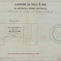 Costruzione 102/35 S.1914 - Iscrizione da incidere sul cannone