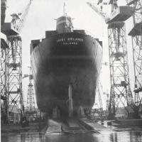 Quarta di copertina- Scende in mare la "Luigi Orlando", L' Ansaldino, n. 8-9, anno X, 1963