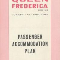 Copertina - Queen Frederica (s/s) - Passenger accomodation plan