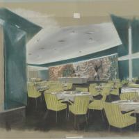 Ausonia - Prospettiva di studio della sala da pranzo di prima classe