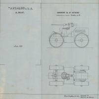 Châssis "Ansaldo" tipo B - trasporto cannoncino da 57 antiaereo