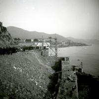 Corso Italia in costruzione. Muraglione (taglio)