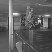Conte Grande - Statua decorativa della galleria di prima classe e scalone di accesso alla sala da pranzo di prima classe
