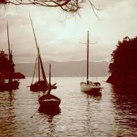 Portofino. Paranze contro luce (taglio)