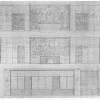 Ericsson - Disegno tecnico dei decori murali della sala fumatori di seconda classe